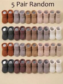 5 أزواج من الجوارب المخملية الكاكي ذات الحلقات المزينة بدبدوب الدب، سميكة ودافئة للخريف والشتاء، مزينة بديكورات دببة الدب الجميلة، مناسبة للأطفال الرضع من الجنسين من عمر 0 إلى 3 سنوات - متعدد الألوان - مشاهدة 9