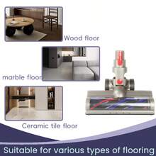 适用于V7、V8、V10、V11、V15吸尘器的直驱式电动刷头，带4个前置照明灯，适用于硬地板和短绒地毯。