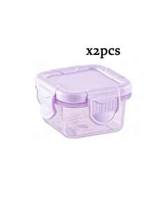 1/2/6pcs Mini Food Storage Containers, Mini Transparent Containers With Lids, Sealed Food Storage Boxes, Rectangular Plastic Sealed Storage Boxes, Small Food Containers Plastic Sealed Boxes, Multi-Functional Seasoning Boxes, School Supplies, Student Essentials - Multicolor - View 20