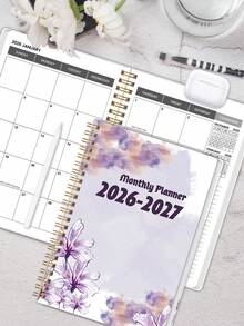 2026 Monthly Planner A5, 12-Month Minimalist Monthly Weekly Daily Planner Notebook For Work Home & Personal Planning, Back To School Supplies Office Supplies Perfect Gifts - Multicolor - View 2