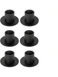 Round Base Metal Candle Holder, Suitable For Cone Candles, Religious Theme Desktop Decor, Powder Coated Surface, Ideal For Christmas, Halloween, Thanksgiving, Valentine's Day, Graduation Ceremonies And More