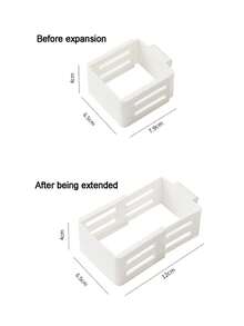 1pc/3pcs Adjustable Refrigerator Side Door Storage Box, White Movable Multi-Layer Storage Box, Space Saving, Suitable For Refrigerator, Food Storage Room And Kitchen, White, Food Storage, Kitchen Tools, Kitchenware, Kitchen Accessories