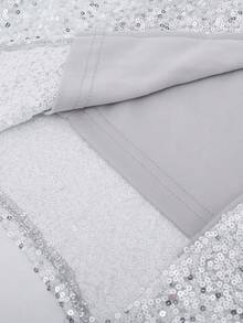 HOMEYEE 女士亮片长裙，修身露背镂空腰身优雅派对正式晚礼服婚礼春季 - 銀色 - 查看 8