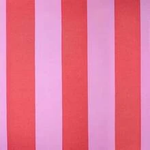 OHS Double Duvet Set Stripe Frill, Ultra Soft Cosy Fabric Vibrant Stripe Pattern With Ruffle Frill Edges Luxurious Double Bedding Set & 2 Pillowcases, Pink/Red - Pink - View 5