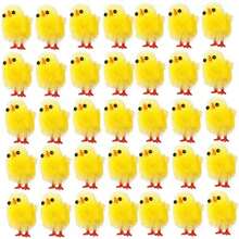 Pollitos de Pascua, pollitos de algodón amarillos, pollitos de Pascua con pompones, decoraciones de Pascua. - Amarillo - Ver 9