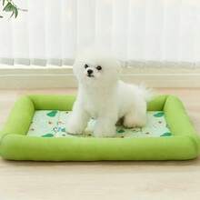 Nuevo Esterilla de enfriamiento de verano para mascotas, talla S-XL, Colchoneta de hielo para perros, Esterilla cuadrada adecuada para gatos y perros, Cama de perro de seda de primera calidad - Gris Oscuro - Ver 2