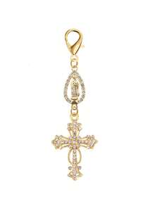 Móc khóa hình thánh giá, đính ngọc trai và kim cương theo chủ đề Cơ đốc giáo - Móc khóa thánh giá, phụ kiện túi xách, mặt dây chuyền thánh giá, trang trí ví, ba lô, phụ kiện hộp tai nghe, móc khóa trang trí hành lý và xe hơi - Trang sức nguyên chiếc, đính ngọc trai, kim cương và các họa tiết lãng mạn, món quà lý tưởng cho phụ nữ trong các dịp lễ hội, vật trang trí mặt dây chuyền thể hiện niềm tin tôn giáo. - Nhiều màu - Xem 13