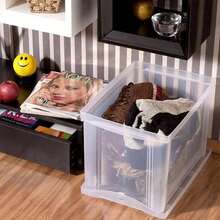 Kit 4 Caixas Organizadoras Plásticas 30L com Trava Ordene Incolor Multiuso