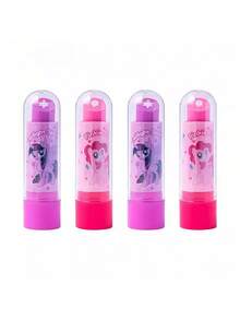 MY LITTLE PONY 我的小马驹橡皮擦 - 创意卡通乐趣 - 不掉屑！创意旋转口红造型橡皮擦，动漫周边礼品，趣味文具，节日礼物，可爱设计，俏皮风格，强力清洁，优质材料，动漫主题橡皮擦，新颖文具，学生用品，情人节、新年、感恩节和圣诞节的完美礼物。 - 彩色 - 查看 7