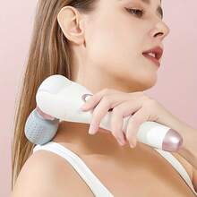 180° Foldable Electric Massager, Portable Handheld Massage Stick, USB Rechargeable, 5-Speed Adjustable, Rotating Relaxation Massage, Suitable For Neck, Back, Legs And Waist, The Best Choice For Holiday Gifts.1000 MAh Battery - Pink - View 5
