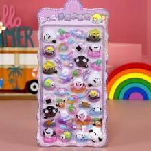 3D Embossed Rainbow Cartoon Animal Stickers, Cute Handmade Stickers For Rewards, Phone, Water Bottle Decals - Multicolor - View 10