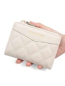 2025 女士短款钱包 刺绣 TPU 拼接学生卡包 极简拉链零钱包 女士钱包 小钱包 可爱钱包 迷你钱包 女士钱包