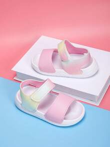 1双儿童时尚可调节拖鞋，防滑、轻便、透气，适合室内、室外、休闲穿着，平底凉鞋 - 粉色 - 查看 6