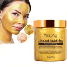 MELAO 24K Golden Facial Mask, Anti-Aging Gold Face Mask For Flawless & Moisturizes Skin, Helps Reduces Wrinkles, Fine Lines, Removes Blackheads, Dirt & Oils - Gold - View 6