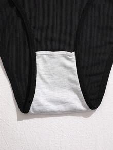 Women's Comfortable & Fashionable Knitted Bra Set - Black - View 7