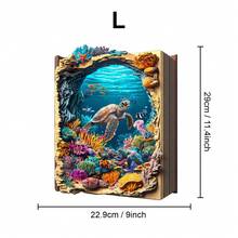 1件裝 Sunset In A Book/Deep Blue 木製不對稱拼圖，動物造型2D拼圖玩具，適合兒童與成人，益智遊戲，派對、假日、聖誕與生日禮物，獨特魔幻桌面裝飾創意木製拼圖禮品 - 彩色 - 查看 13