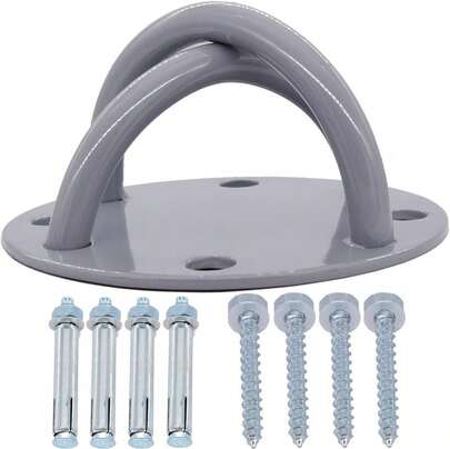 Soporte de montaje en techo de pared para gimnasio y hogar, correas de suspensión para anillos olímpicos, entrenamiento físico, yoga, columpio, cuerdas de batalla, banda de resistencia y equipo de