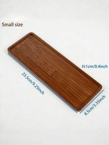 1pc Bamboo Tray, Wooden Tray, Coffee Table Tray With Legs, Vanity Tray, Suitable For Holding Food, Coffee, Snacks - Back To School Season - Brown - View 3