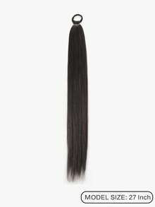 Four-Strand Braided Synthetic Wig Ponytail Dreadlocks Chemical Fiber Long Braid Hair Ring Wig Braid Ponytail Wig European And American Style ,Hair Elastics ,Hair Rubber Bands ,Scrunchies ,Hair Rope ,Elastic Hair Tie - Multicolor - View 4