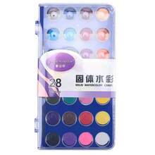 12/16/28色固体水彩粉套装，水彩和水粉绘画DIY颜料套装，适合学生艺术创作，固体水彩颜料