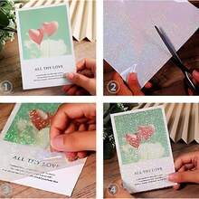 10pcs Holographic Printable Vinyl Stickers, Quick Dry Waterproof Sticker Paper