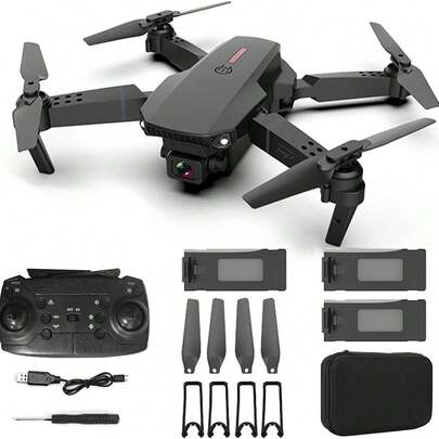 Drone cuadricóptero , cámara HDcontrol de altura fija, vuelo a 360°, control remoto plegable, juguete de dron ideal como regalo para Navidad, Halloween y Acción de Gracias