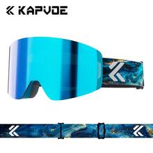 KAPVOE KAPVEO Winter Outdoor Sports Ski Goggles, Snowmobile Snowboard Ski Goggles, Anti-Fog Ice Skating Glasses, Unisex, UV400, Magnetic Snow Equipment, Ski Accessories - Multicolor - View 18