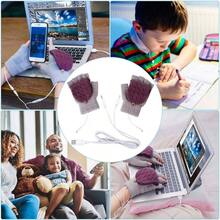 - Guantes trmicos unisex con, guantes de invierno para computadora porttil, guantes de invierno para mujeres, hombres, nias y nios - Gris claro y morado. - Ver 8