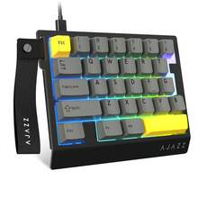 ATTACK SHARK Bàn phím chơi game RGB một tay có dây A.JAZZ AK029, bố cục 29 phím với công tắc từ tính, tốc độ phản hồi 8kHz, bàn phím cơ tùy chỉnh HotSwap, điều chỉnh lực nhấn, bàn phím đệm cấp độ thể thao điện tử dành cho game thủ, quà tặng Giáng sinh / Quà tặng Giáng sinh / Năm mới 2026 / Ngày lễ / Phiên bản Giáng sinh / Quà tặng cho gia đình / Cuối năm - Nhiều màu - Xem 10