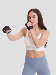 1 par de guantes de fitness de media dedos, guantes de entrenamiento para mujeres, guantes de ciclismo no transpirables, guantes de levantamiento de pesas con agarre de hierro y protección de la palma, guantes de entrenamiento de ciclismo, equipo de fitness, diseño deportivo, guantes de alto rendimiento, costuras reforzadas, material transpirable, accesorios de gimnasio, adecuados para entusiastas del fitness