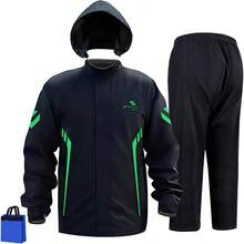 Impermeable Motociclista ore y Muer Camarra para Motociclista ore y Pantalón Impermeable con Refleos Entrepierna Amplia Transpirable Comodidad y Duradero - XL170175cm7085kg - Ver 1
