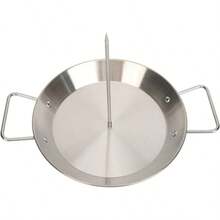 YQQ Pincho Vertical para Barbacoa Trompo para Tacos Al Pastor Pinchos para Barbacoa Pincho de Carne Vertical Tacos Al Pastor Soporte para Parrilla con Asa para Filete de Salchicha2179 - Plateado - Ver 7