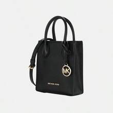 Michael Kors Mercer Small Pebbled Leather Crossbody Bag, Bag For Women,Solid Color Crossbody Bag Mini Tote Bag Office Travel Accesoires-Valentine's Day Gifts For Her - 黑色1 - 查看 5