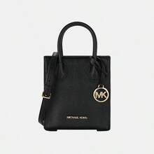 Michael Kors Mercer Small Pebbled Leather Crossbody Bag, Bag For Women,Solid Color Crossbody Bag Mini Tote Bag Office Travel Accesoires-Valentine's Day Gifts For Her - 黑色1 - 查看 4