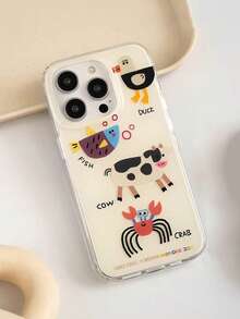 1 Pieza Funda de teléfono con diseño lindo de pez, vaca, pato, cangrejo para iPhone17, iPhone17Promax, 17, 16ProMax, 16Pro, 16Plus, 16, 15Promax, 15pro, 15Plus, iPhone14Promax, 14Pro, 14/13, adecuado para niñas, para regalar a familiares, amigos, compañeros de clase, mejores amigos y regalos del Día de San Valentín