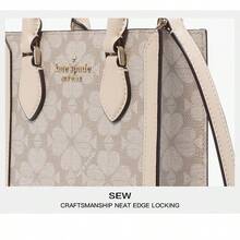 KATE SPADE Signature Floral Mini Tote Bag for Women Elegant Daily and Holiday Use Perfect Gift for Her KS Old Flower Music Sheet KJ694250