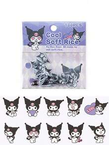 Sanrio 100张Hello Kitty、Kuromi、My Melody、Pochacco卡通贴纸，文具用品，生日礼物（部分贴纸随机发货）