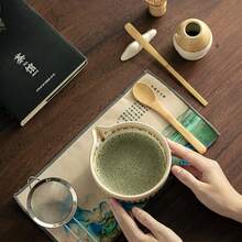 4pcs Matcha Starter Set - Authentic Bamboo Whisk, Scoop And Stainless Steel Sifter - Traditional Tea Ceremony Set, Suitable For Matcha Latte, Smoothie, Desserts - Complete Powder Preparation Kit