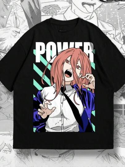 Chainsaw Mans T-Shirt Men Women 100 Cotton Plus Size Daily Casual Japanese Anime Oversized Graphic O-Neck Streetwear Unisex Tees
