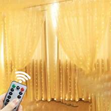 8-Function Curtain String Lights, Bedroom Window Decor Lights, Wedding Party Indoor Decoration, Proposal, Dreamlike Holiday Decor, USB Curtain Lights, Birthday Party Decor, Wreath Decor - USB Curtain Light String - View 6