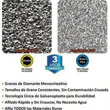 PZW SHARPAL 181N - Lima de piedra afiladora de diamante de grano doble con lengüeta de piel afilador de herramientas para afilar cuchillos hachas hachas cuchillas cortadoras de césped tijeras de jardín cinceles pala taladros y todos los bordes de2537 - Plateado - Ver 4