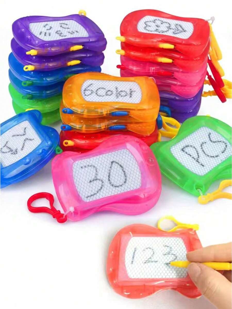 1pc/3pcs Erasable Mini Whiteboard Keychain Series, Suitable As Luggage And Car Key Chains. The Small Whiteboards Are Excellent Teaching Tools For Home And School, Also Can Be Used As Fun Gifts Or Prizes For Classroom, After-School, Parties, Birthdays (Random Keychain Colors) - Multicolor - View 1