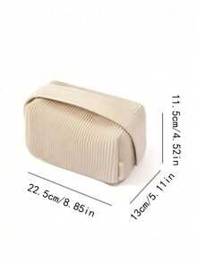 Borsa da toilette da viaggio portatile di grande capacità per donna - Bianco - Visualizzare 6