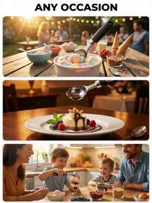 这款不锈钢勺子拥有光滑圆润的勺头，可以轻松舀取水果和冰淇淋球，不粘连。一体式结构经久耐用，易于清洗。防滑手柄握感舒适，挂孔设计方便收纳。它是制作甜点和摆盘水果的得力小工具。 - 黑色 - 查看 5