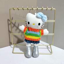 Sanrio Hello Kitty长腿时尚连衣裙 Hello Kitty背带裤 Hello Kitty猫咪包包挂饰 可爱Hello Kitty背包钥匙扣 Hello Kitty毛绒娃娃吊坠 - 彩色 - 查看 8