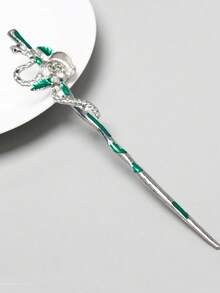 中国风个性化复古蛇形发簪 壁龛设计 玫瑰仿古汉服气质发饰 发髻延长器 发型发夹