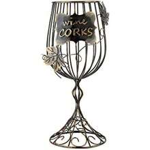 True - Soporte de Corcho para Copas de Vino, decoración y Almacenamiento de Corcho para Vino, Juego de 1, Acabado rústico de Bronce(Cristal) - Multicolor - Ver 5