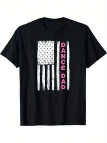Camiseta Rosa Bandera de Papá Bailarín 180g - Negro - Ver 1