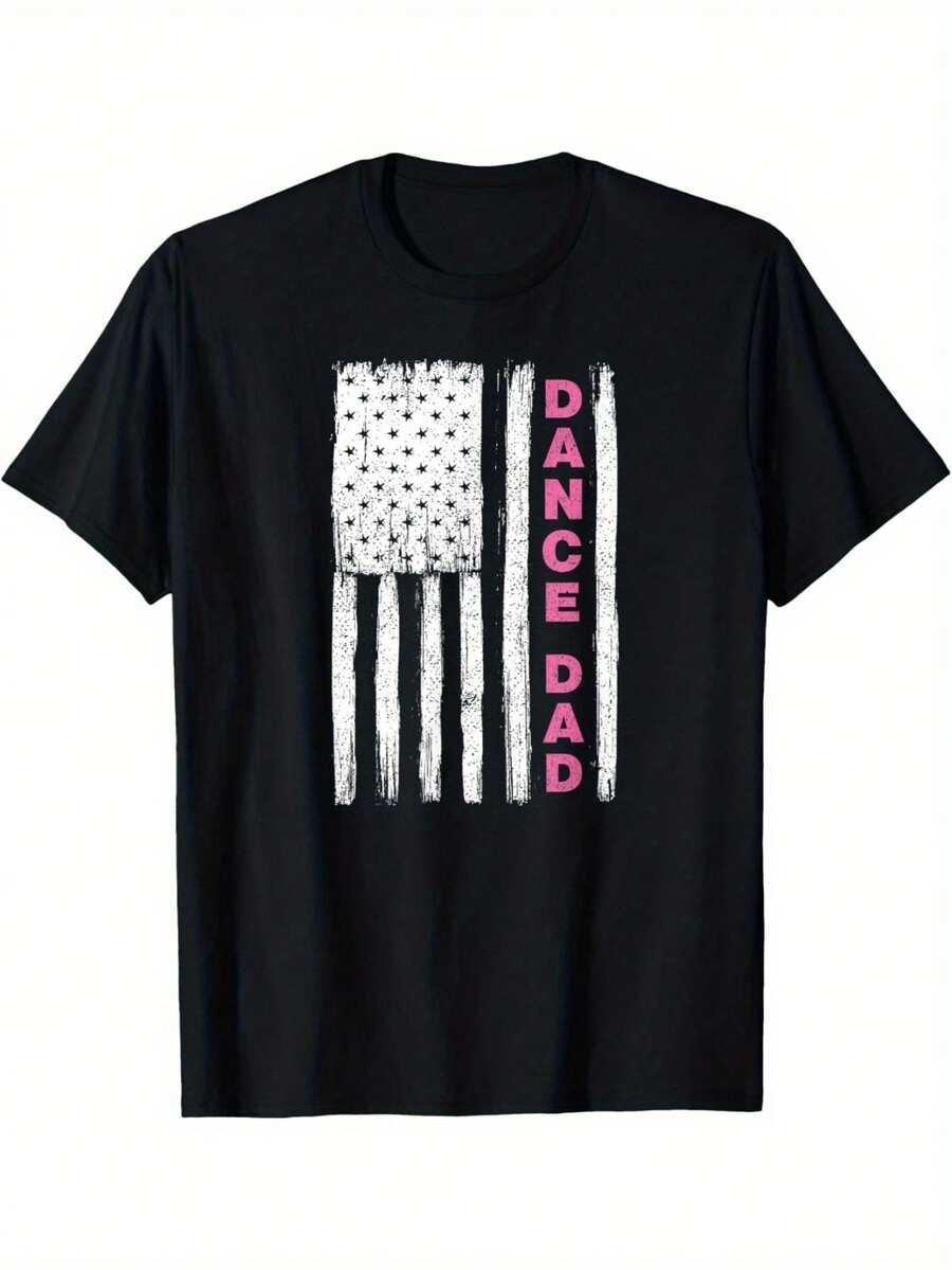 Camiseta Rosa Bandera de Papá Bailarín 180g - Negro - Ver 1