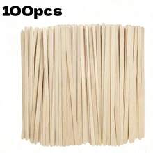 100pcs/40pcs/20pcs/10pcs Beauty Hair Removal Wooden Sticks, Disposable Wooden Sticks For Wax Preparation And Application, Wooden Pulp